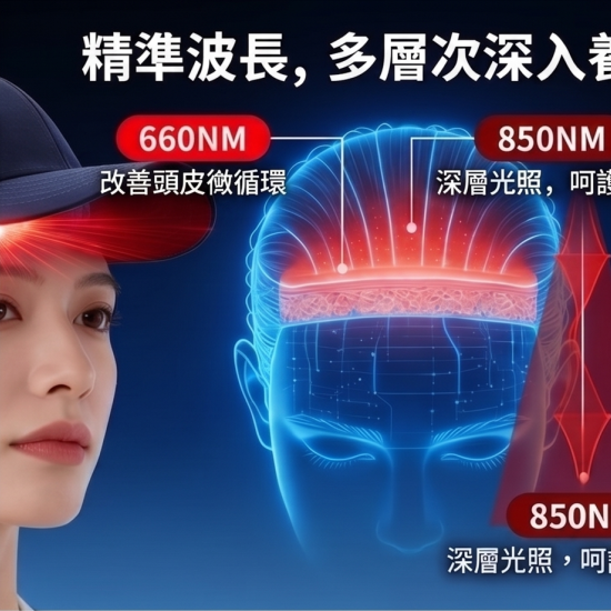 亞馬遜爆款 雙紅光護髮帽 | 108顆專業燈珠居家頭皮護理