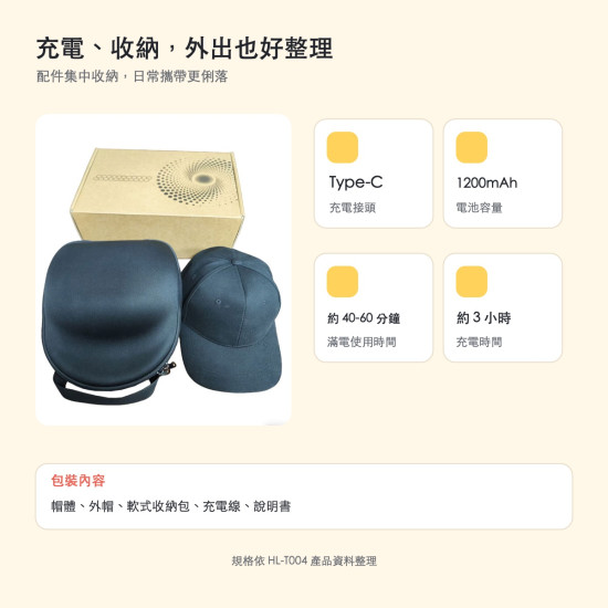 HL-T004 雙波長紅光頭皮照護帽｜108顆燈珠・5模式・Type-C充電