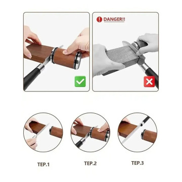 2024 創意滾筒磨刀器 多功能家用快速磨刀石｜雙面金剛石研磨設計