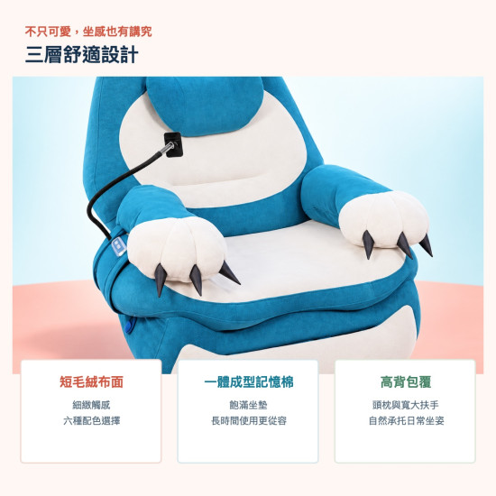 肥貓功能電競沙發｜語音電動調節・四段角度・270°旋轉