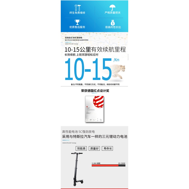 H4 電動滑板車 折疊設計與電池續航